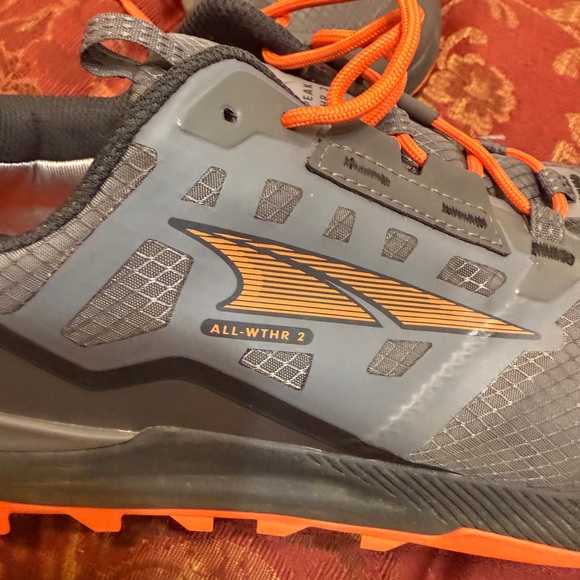 Altra Lone Peak All Weather 2 Orange Gray ALOA7R6J280 Men Size 11 - Picture 3 of 6